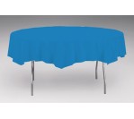 True Blue Premium OctyRound Plastic Table Cover (208 cm Diameter)